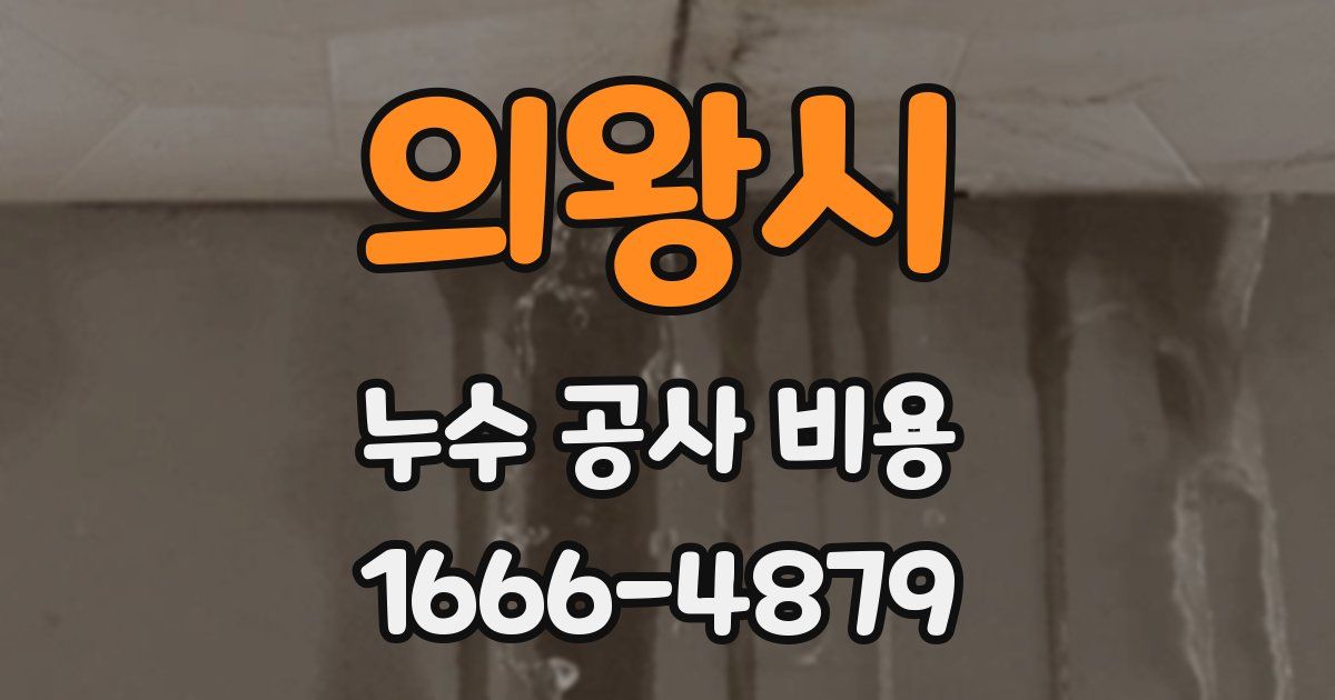 의왕시 누수 공사 비용