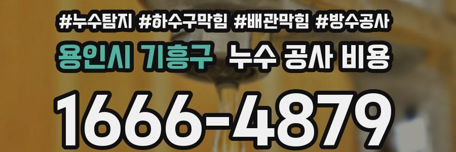 용인시 기흥구 누수 공사 비용