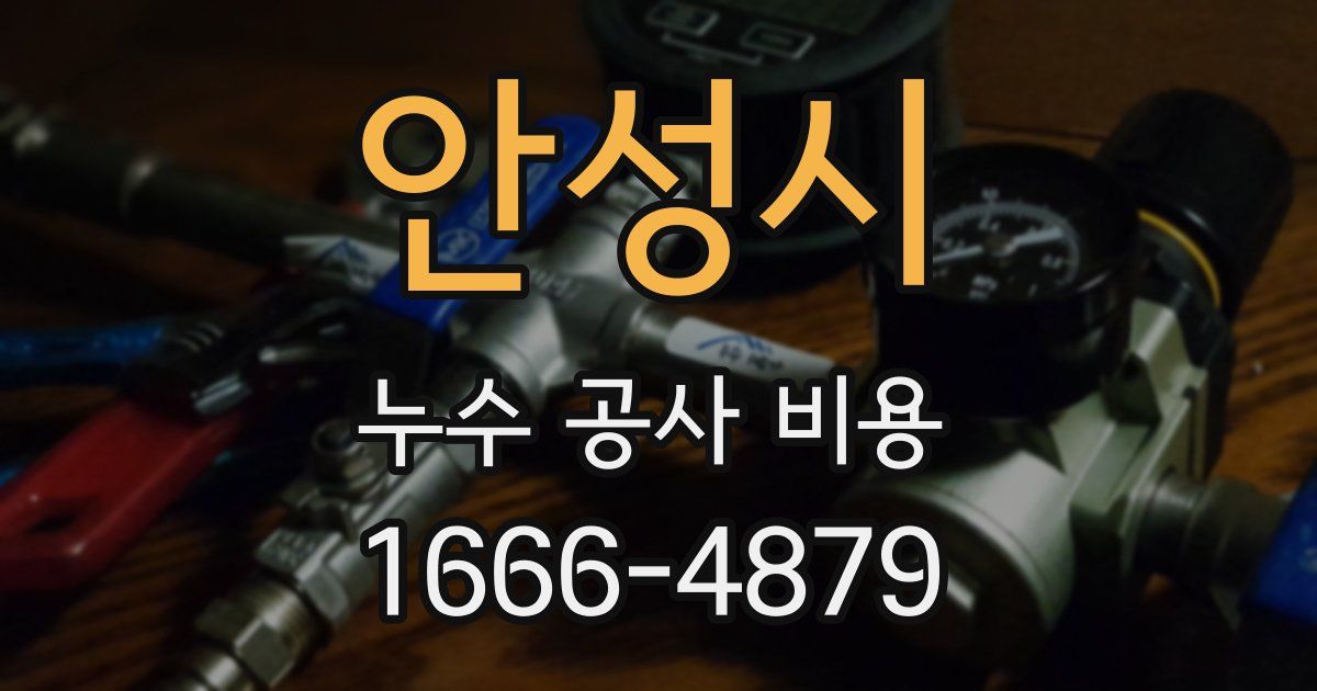 안성시 누수 공사 비용
