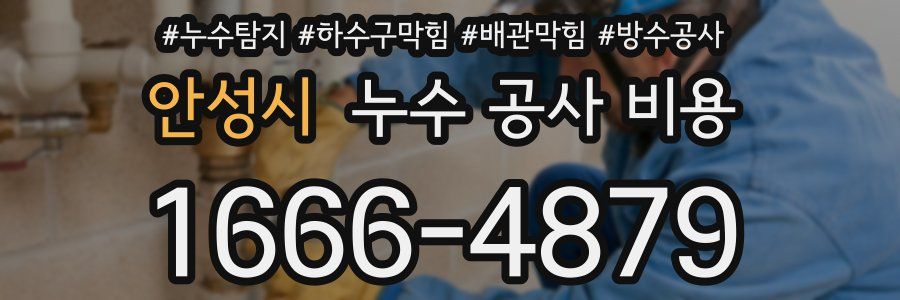 안성시 누수 공사 비용
