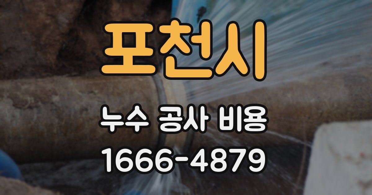 포천시 누수 공사 비용