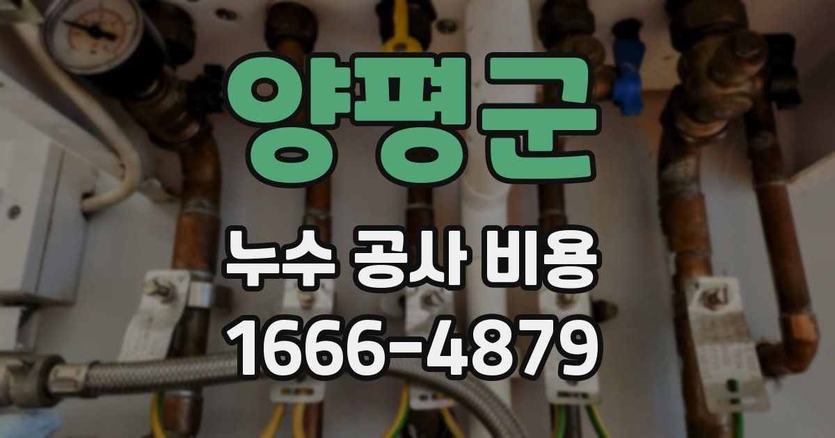 양평군 누수 공사 비용