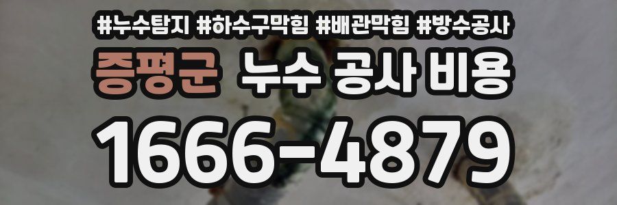 증평군 누수 공사 비용