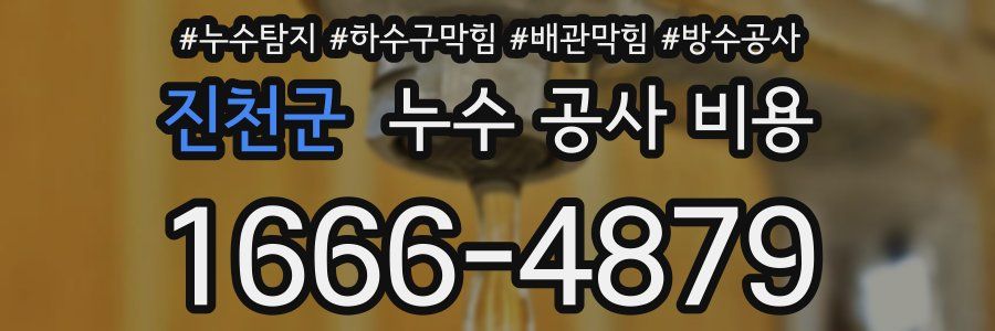 진천군 누수 공사 비용