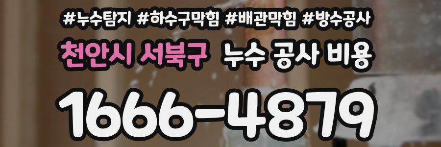 천안시 서북구 누수 공사 비용