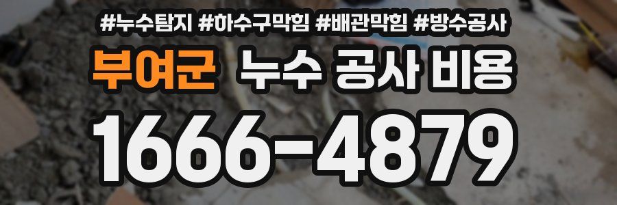 부여군 누수 공사 비용