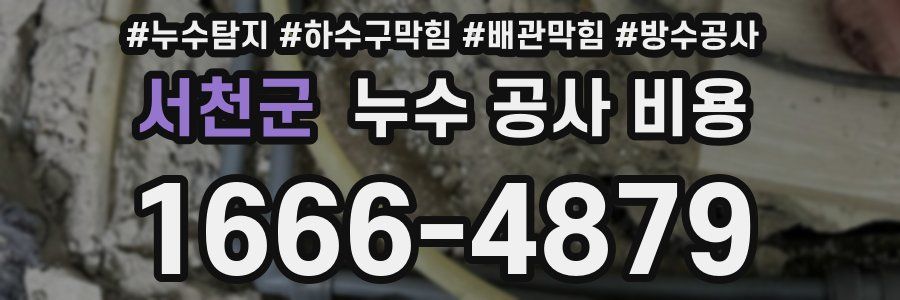 서천군 누수 공사 비용