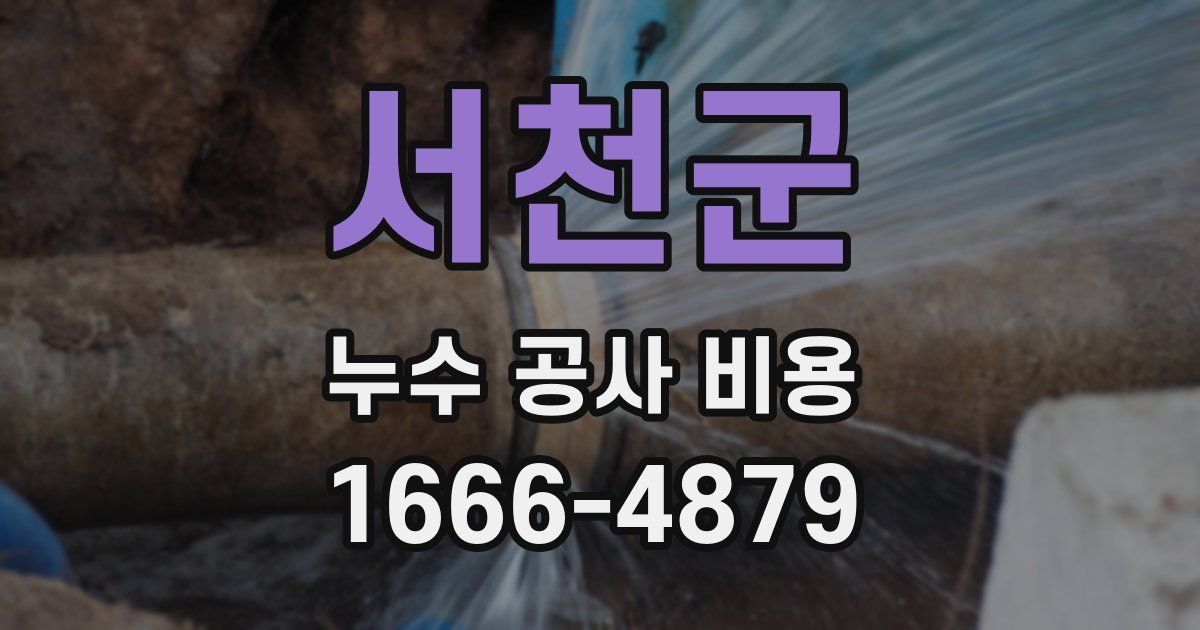 서천군 누수 공사 비용