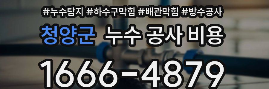 청양군 누수 공사 비용