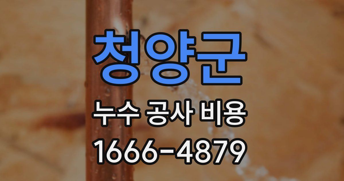 청양군 누수 공사 비용