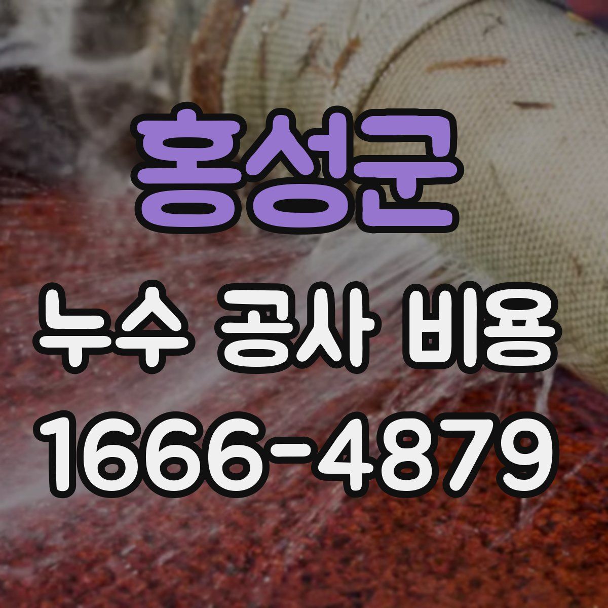 홍성군 누수 공사 비용