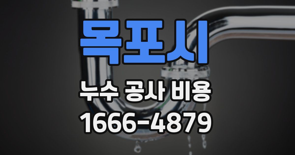 목포시 누수 공사 비용