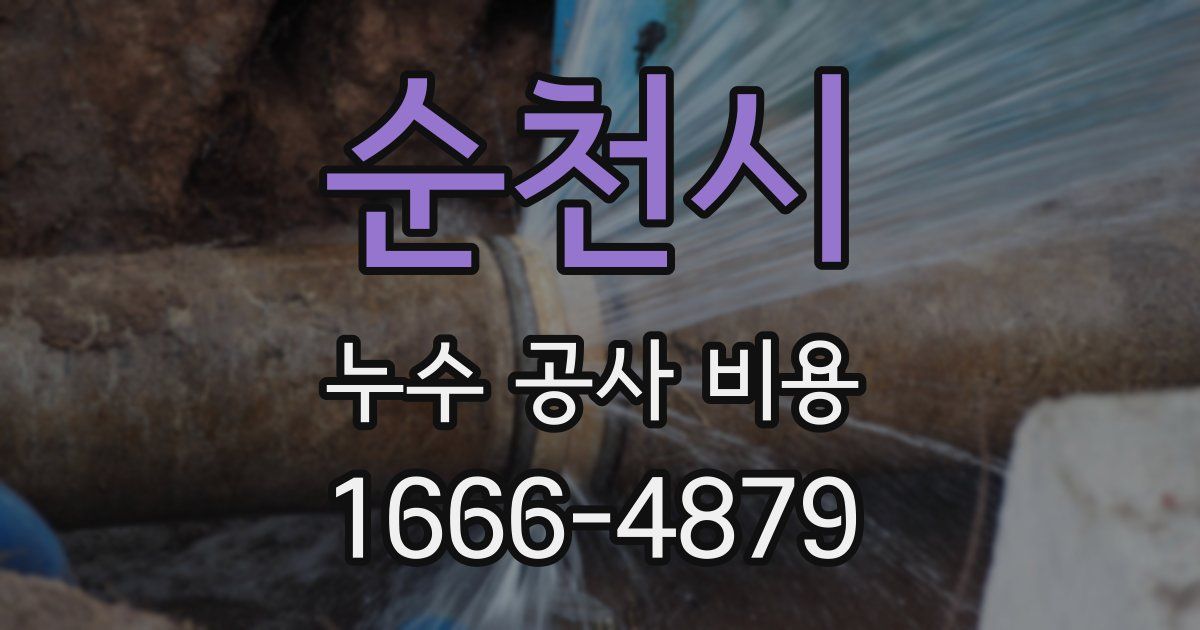 순천시 누수 공사 비용