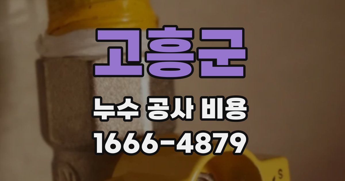고흥군 누수 공사 비용