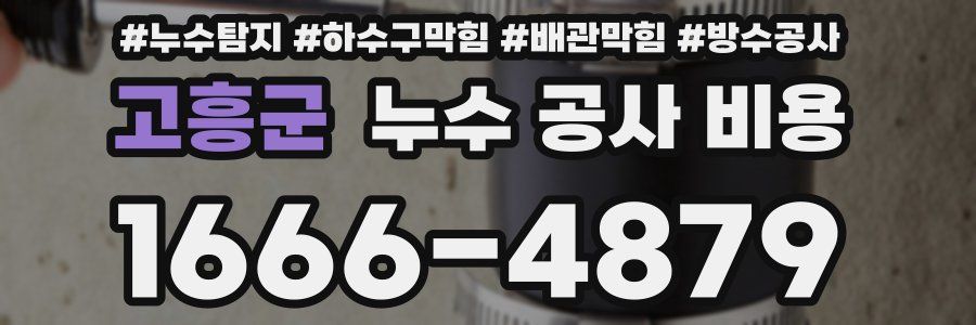 고흥군 누수 공사 비용