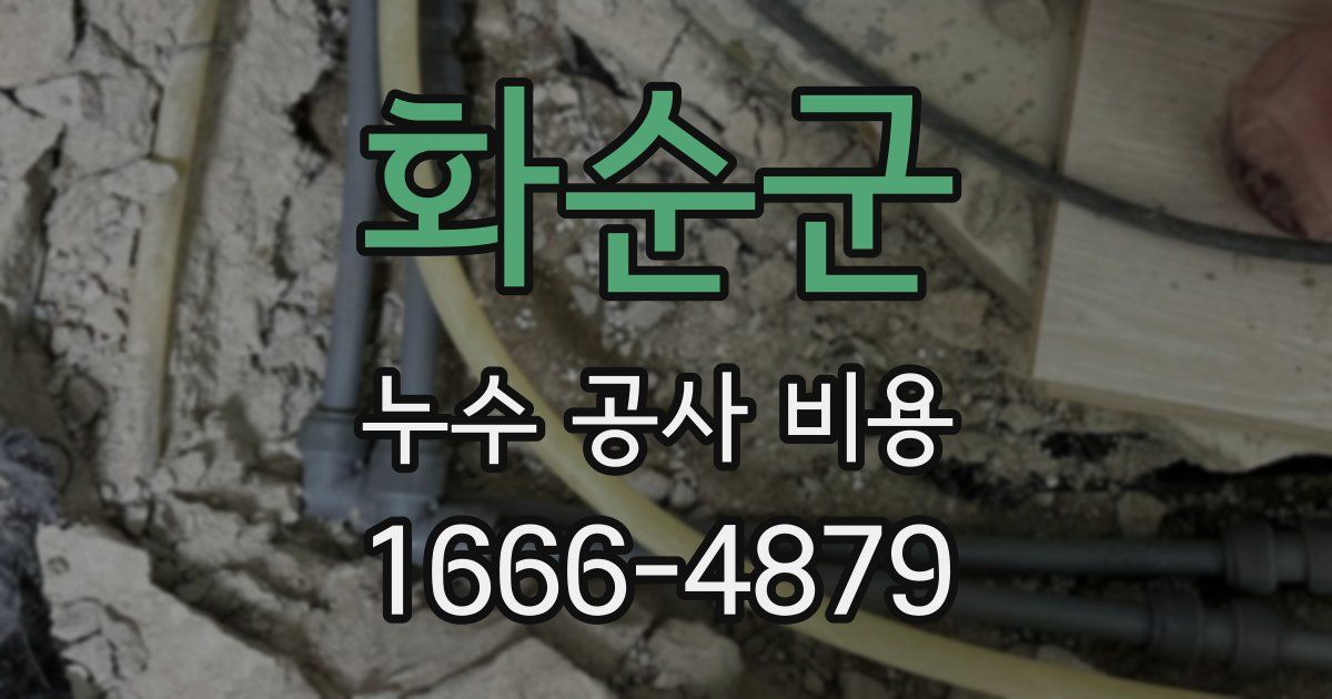 화순군 누수 공사 비용