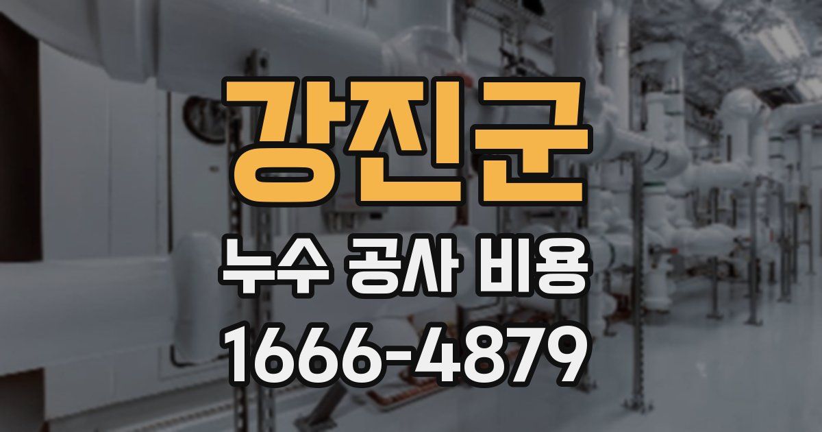 강진군 누수 공사 비용