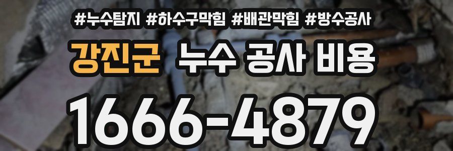강진군 누수 공사 비용