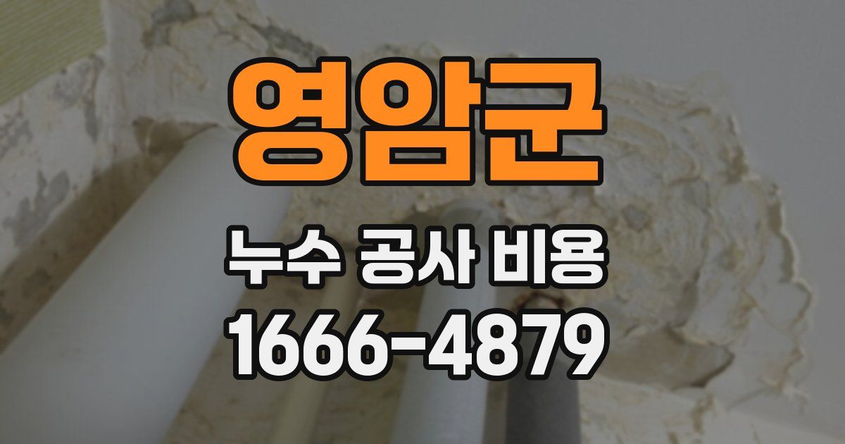 영암군 누수 공사 비용