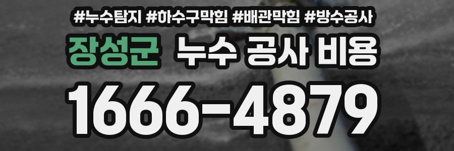 장성군 누수 공사 비용