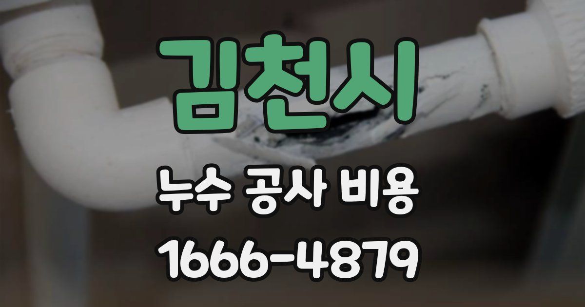 김천시 누수 공사 비용