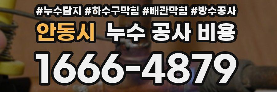 안동시 누수 공사 비용