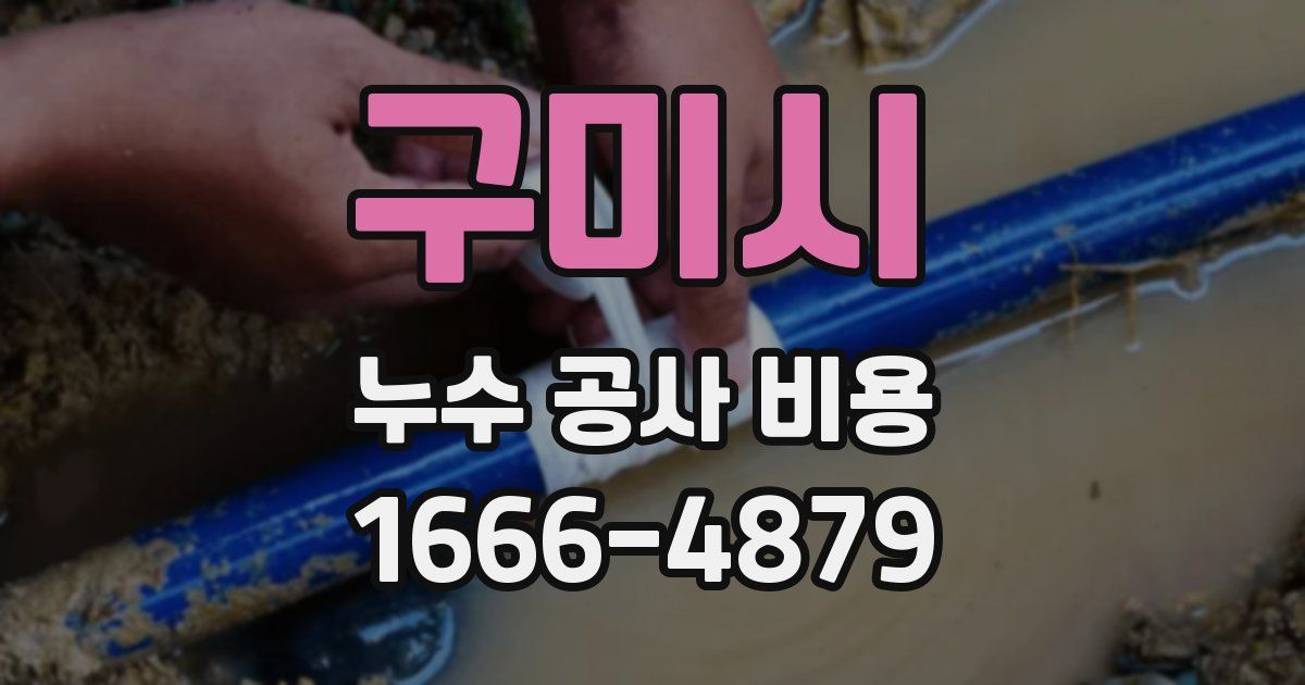구미시 누수 공사 비용
