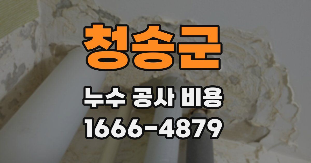 청송군 누수 공사 비용