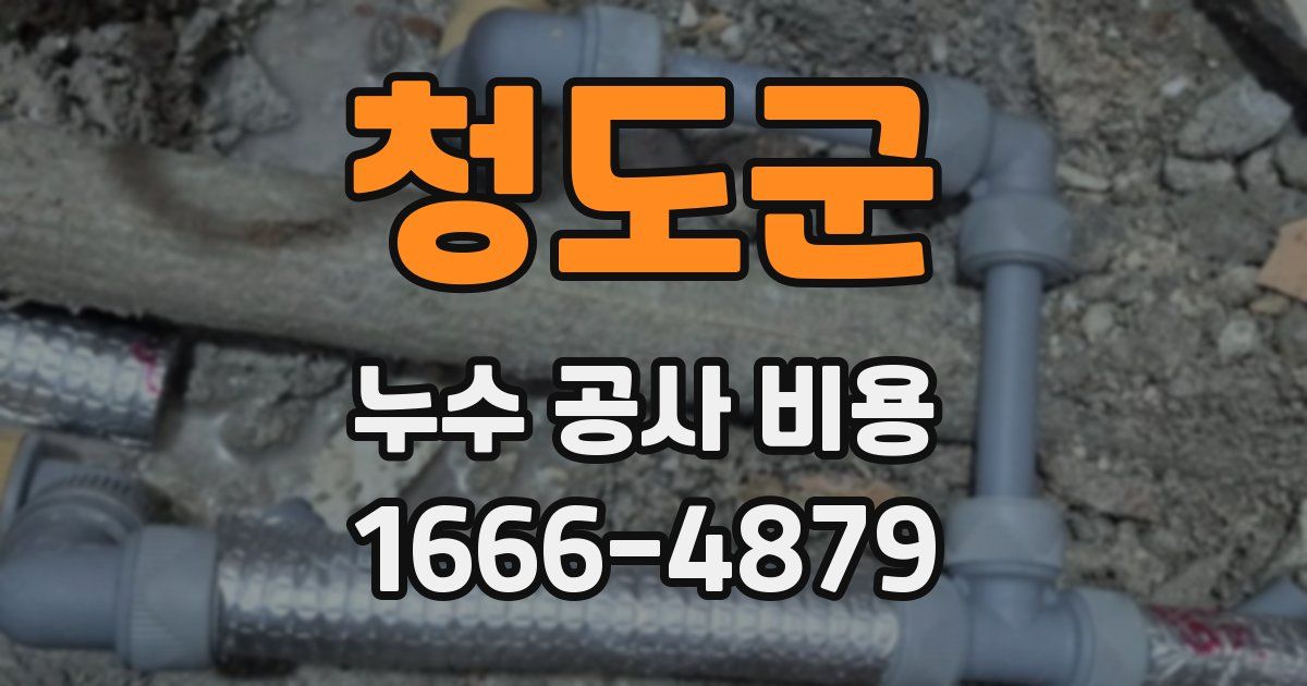 청도군 누수 공사 비용