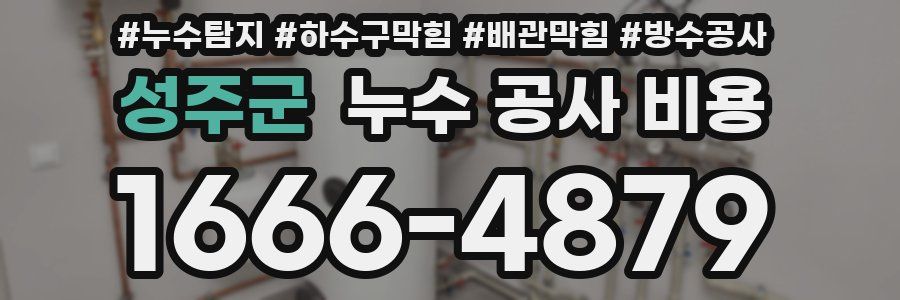 성주군 누수 공사 비용