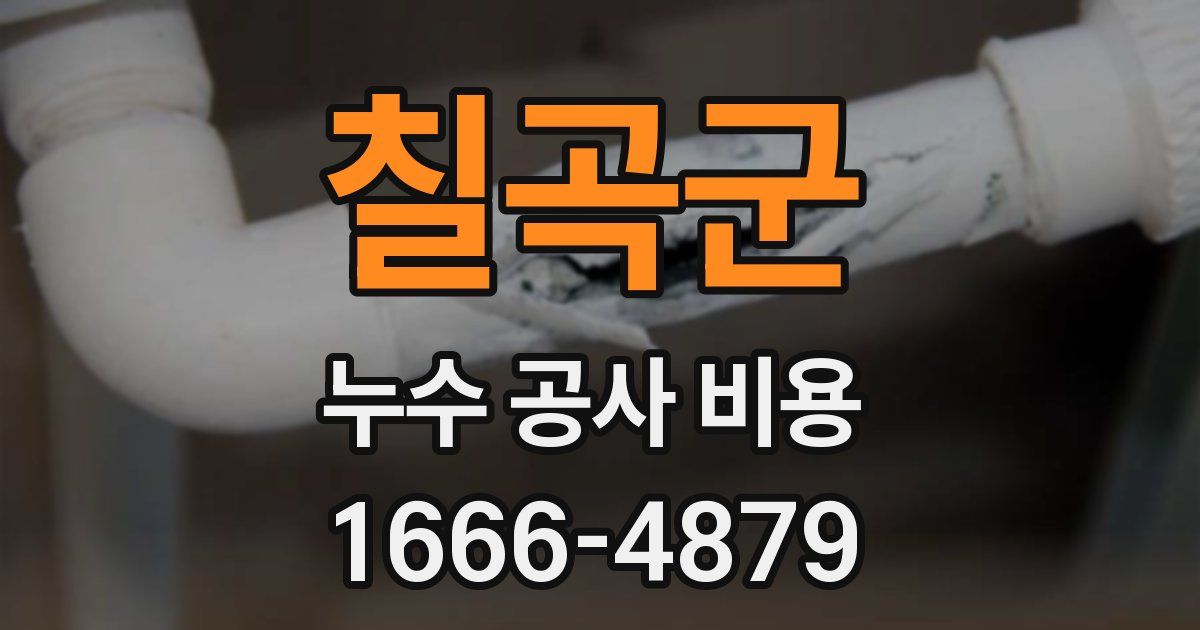 칠곡군 누수 공사 비용