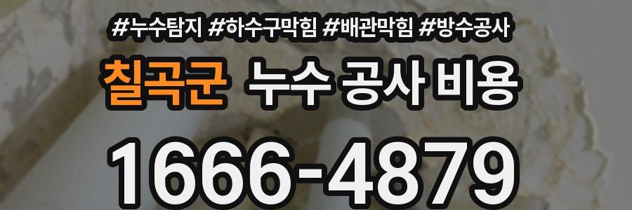 칠곡군 누수 공사 비용