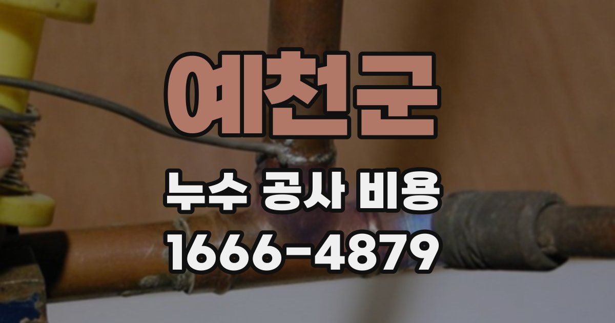 예천군 누수 공사 비용