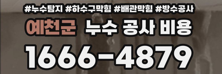 예천군 누수 공사 비용