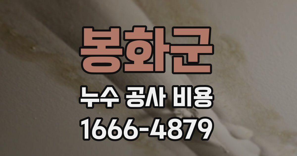 봉화군 누수 공사 비용