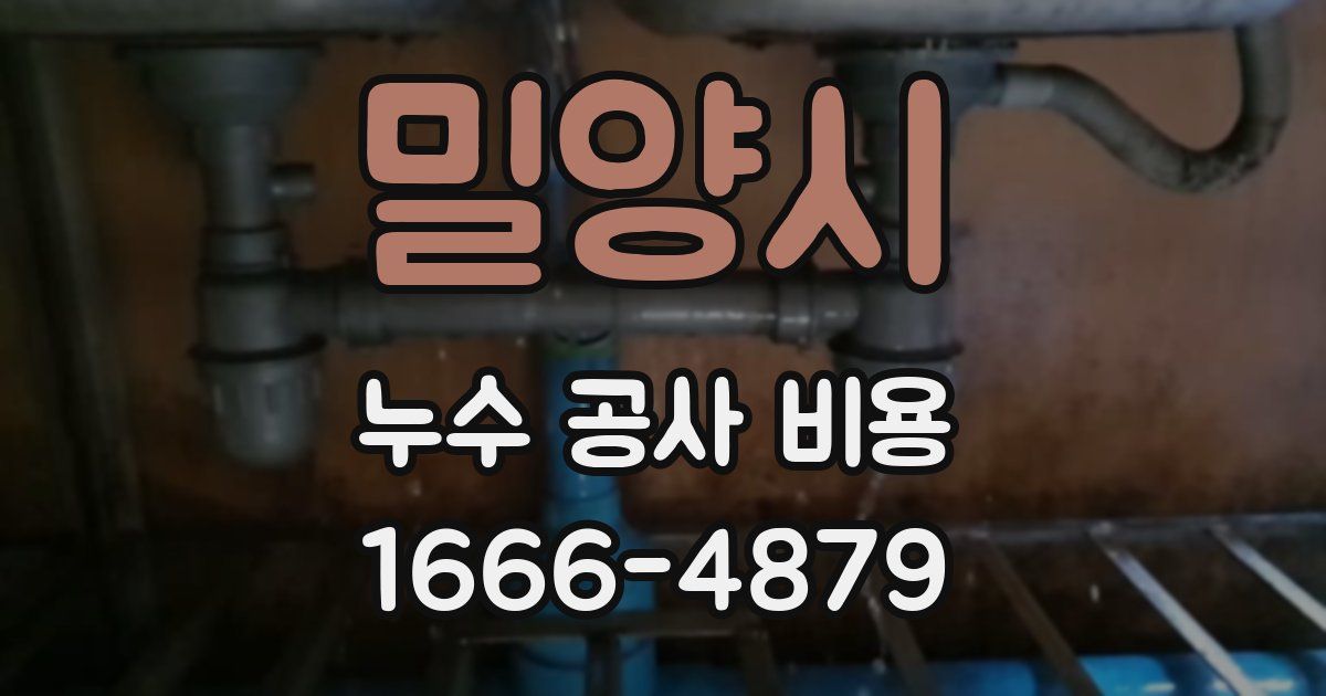밀양시 누수 공사 비용