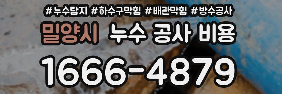 밀양시 누수 공사 비용