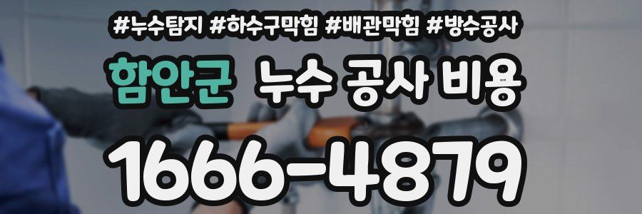 함안군 누수 공사 비용