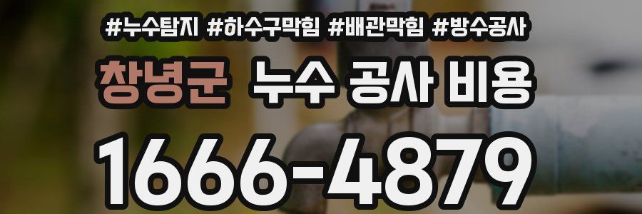 창녕군 누수 공사 비용