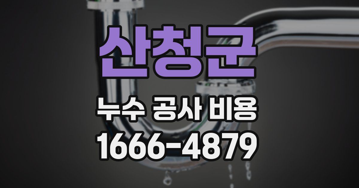 산청군 누수 공사 비용