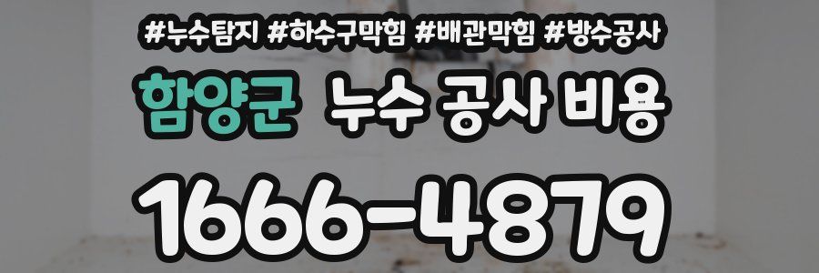 함양군 누수 공사 비용