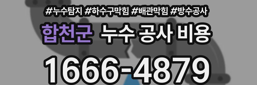 합천군 누수 공사 비용