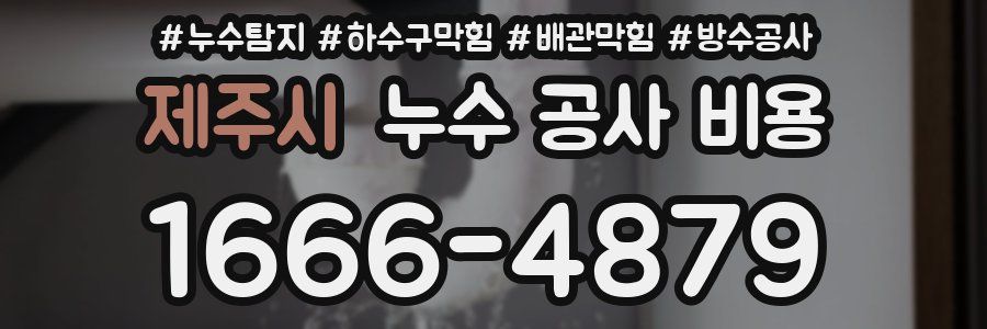 제주시 누수 공사 비용