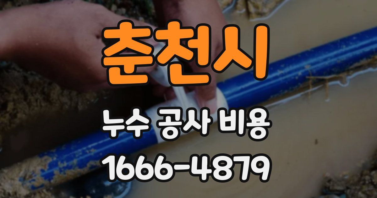 춘천시 누수 공사 비용