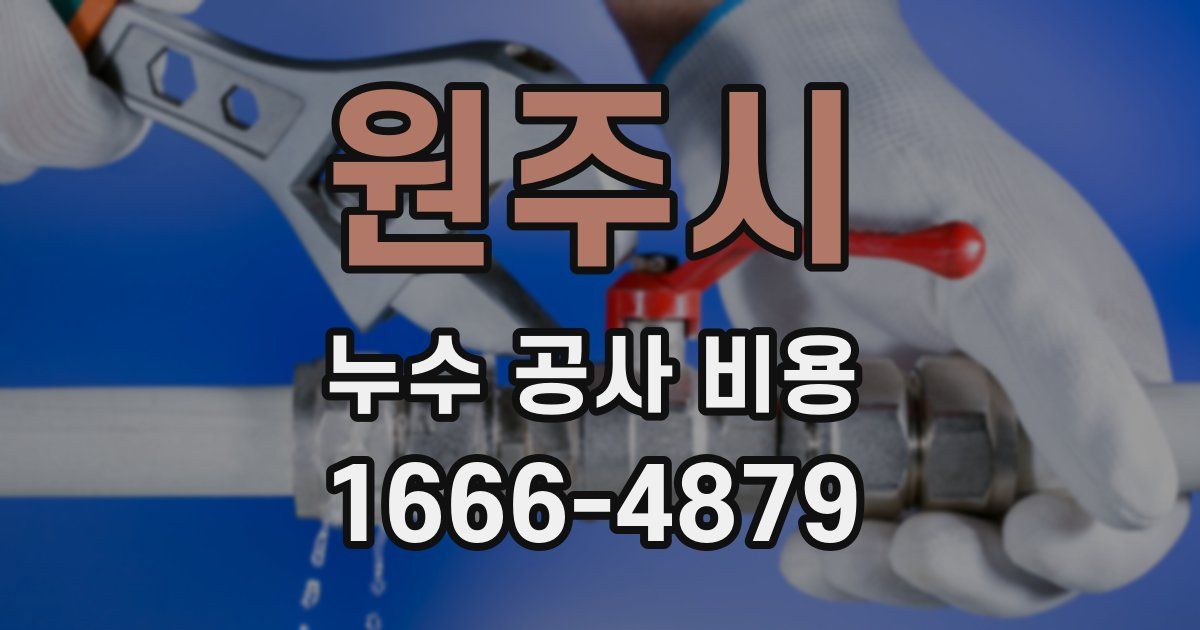 원주시 누수 공사 비용