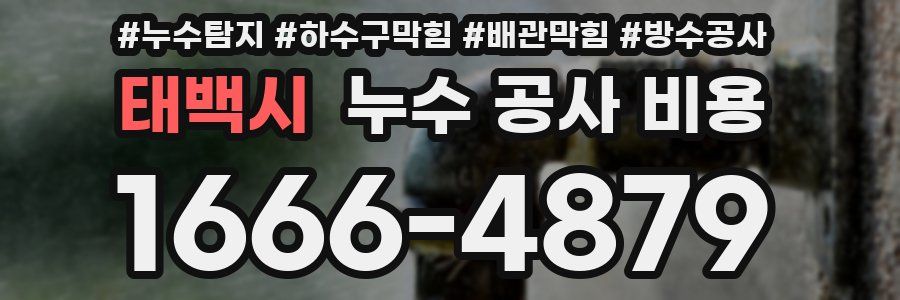 태백시 누수 공사 비용