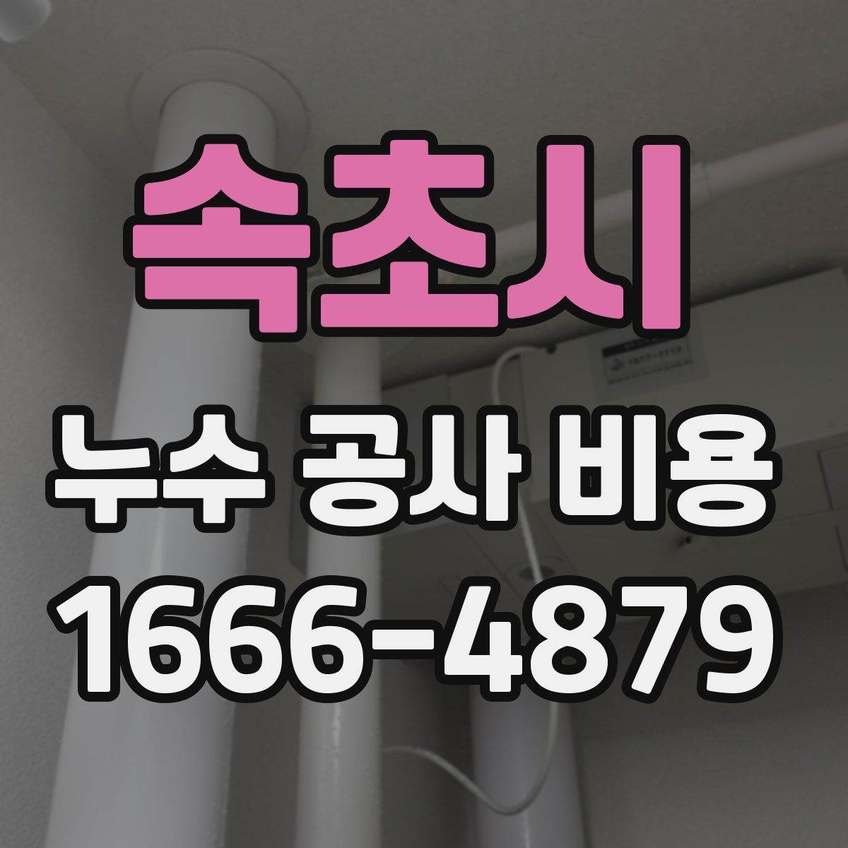 속초시 누수 공사 비용