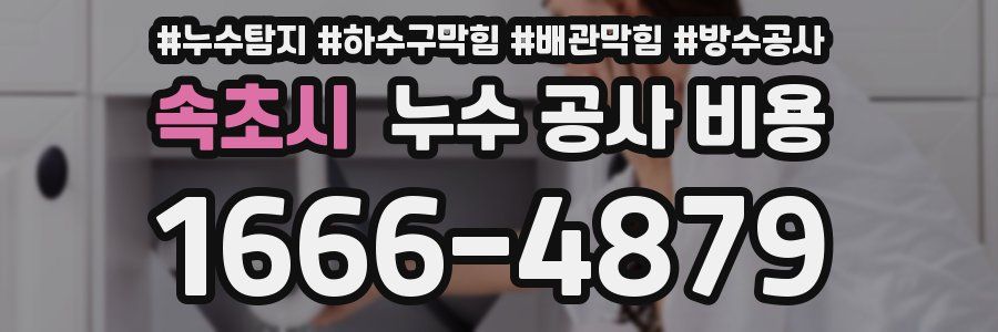속초시 누수 공사 비용