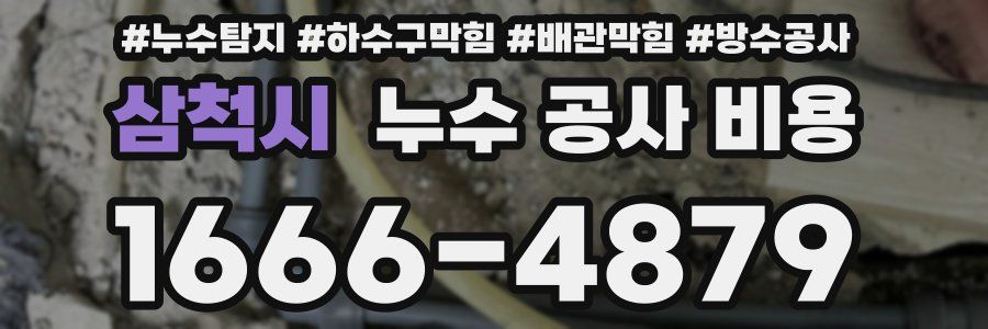 삼척시 누수 공사 비용