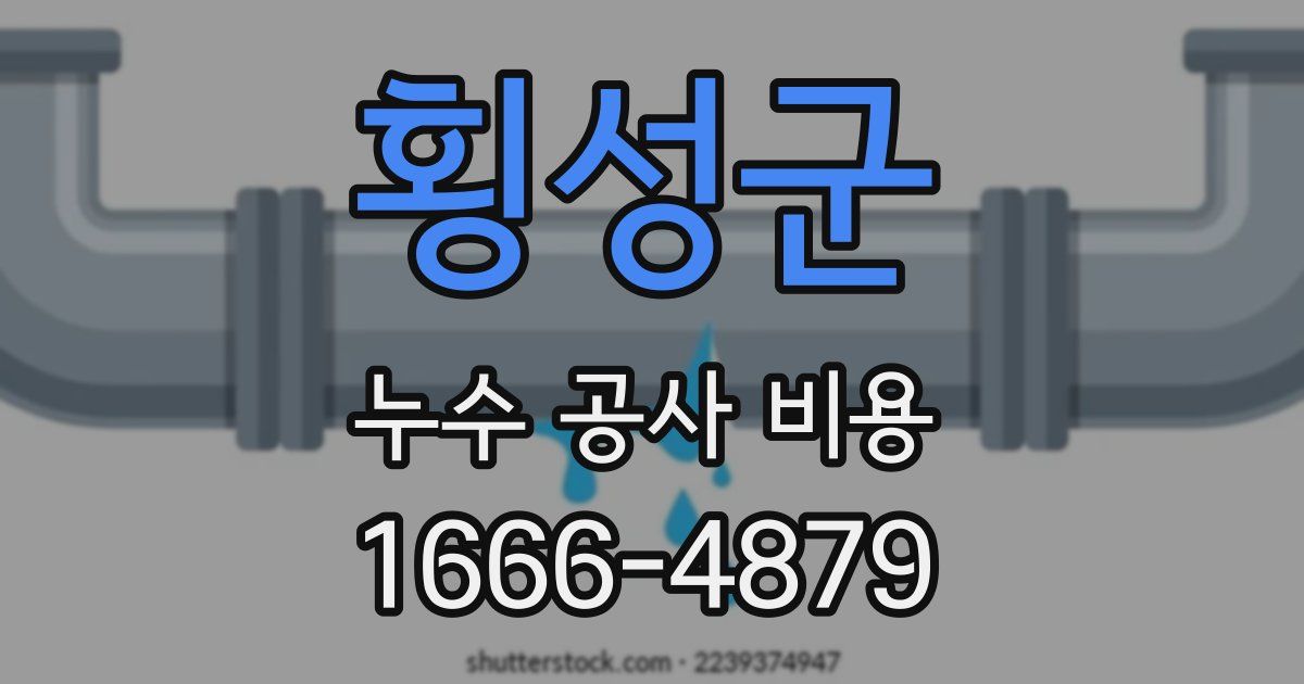 횡성군 누수 공사 비용